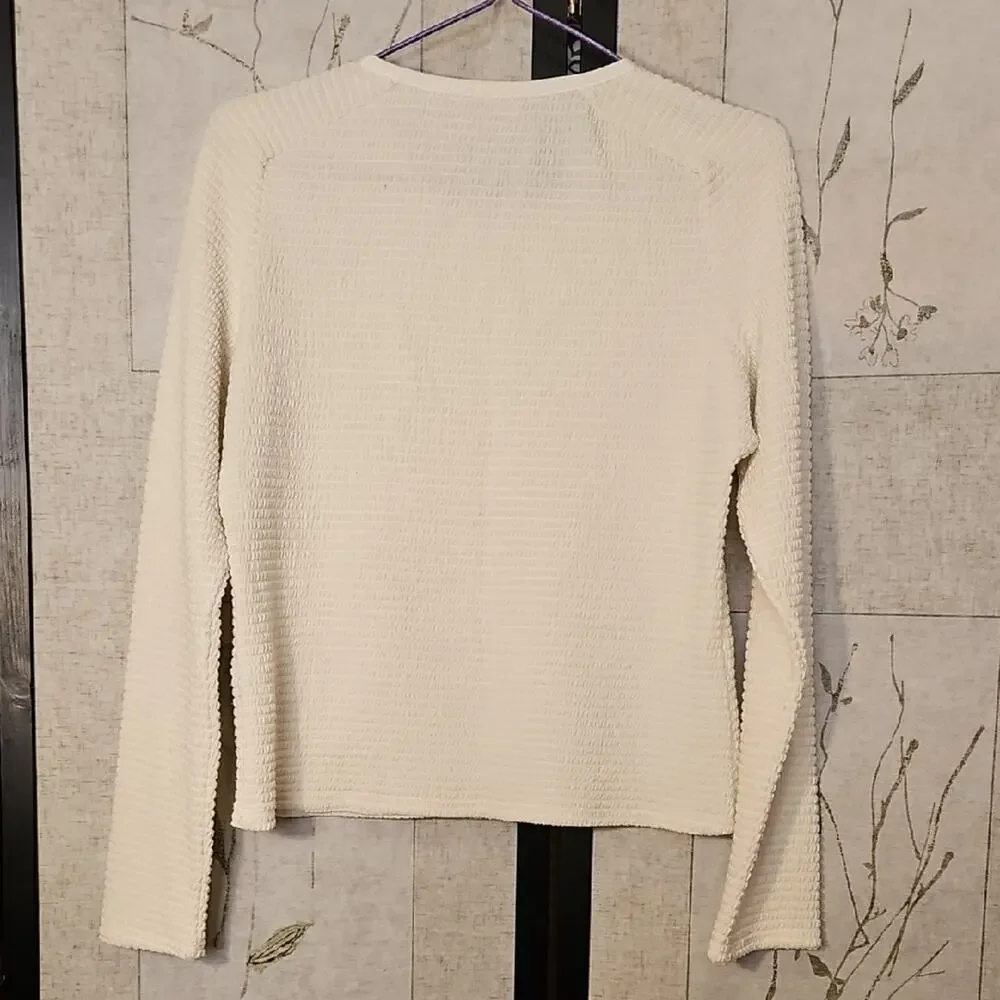 Catherines White Blazer with Textured Fabric and Zip-Up Style